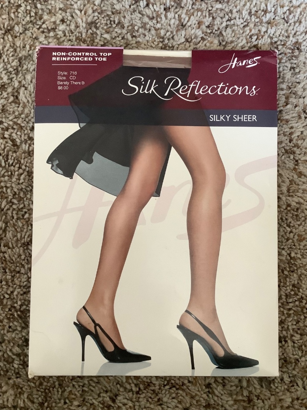 5 Pairs HANES Silk Reflections Control Top PANTYHOSE Size CD Nylons NEW Tan - Picture 10 of 11